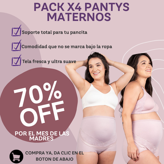 OFERTA X4 Pantys Materno con Total cubrimiento -70%OFF