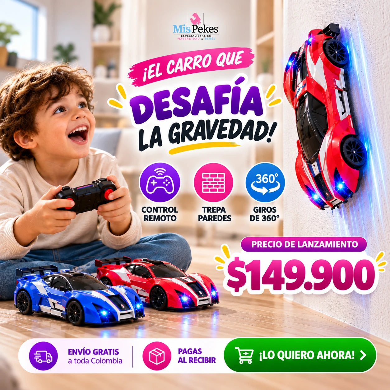 🚗 Trepa Paredes® - Carro a Control Remoto