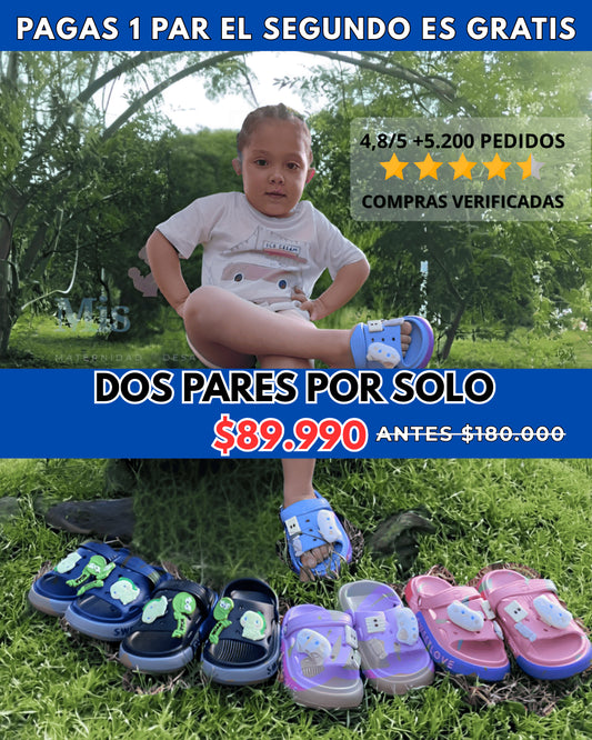 SANDALIA TIPO SUECO - NIÑO Y NIÑA