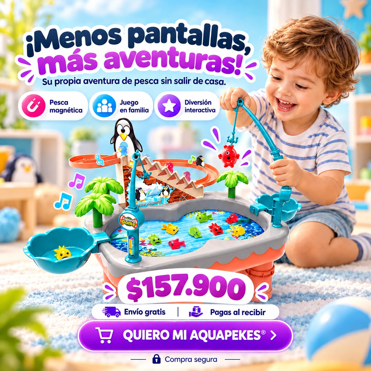 AquaPekes® | Juego de Pesca Magnético 2 en 1