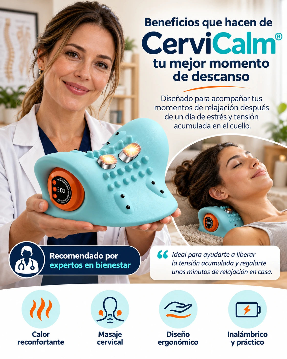 CerviCalm® - Masajeador inalámbrico